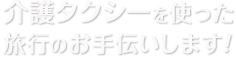 介護タクシーを使った旅行のお手伝いします！